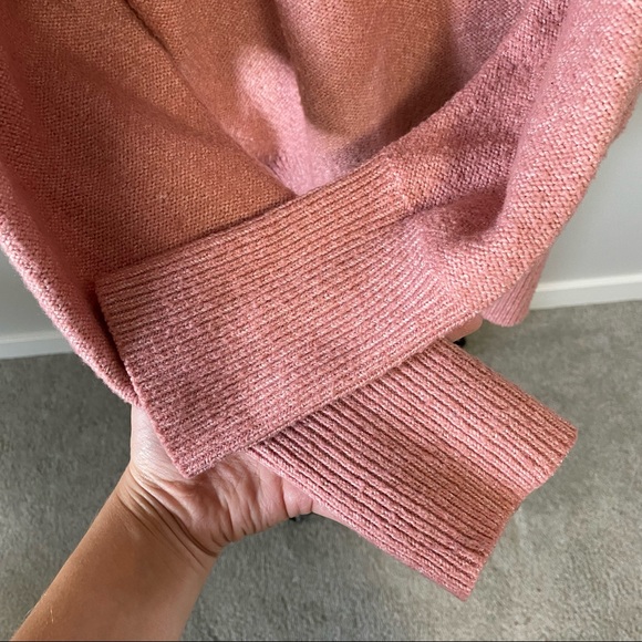 Ava & Viv Mock Neck Knit Sweater Dusty Rose - Picture 11 of 13